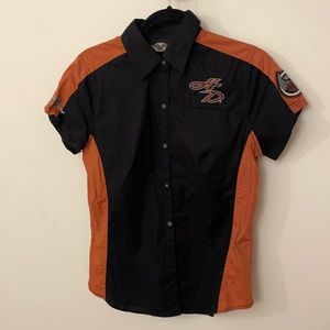 Harley Davidson button down collar shirt